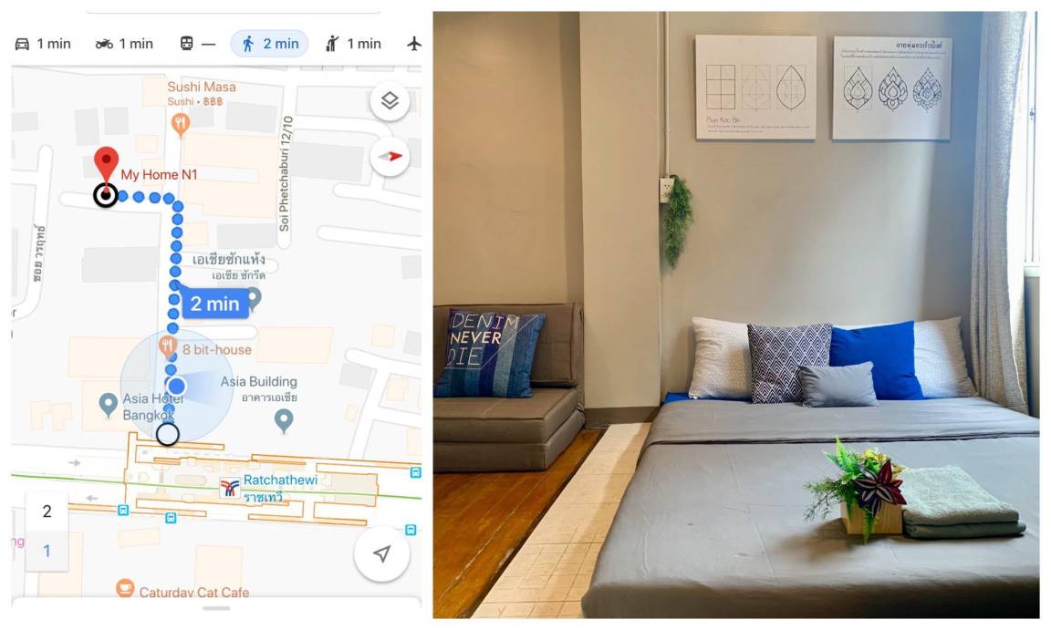 Thanon Phetchaburi Apartment | 24 m² Apartment ∙ 4 guests