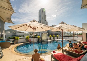 Absolute Bangla Suites, night walking street, rooftop pool L-04