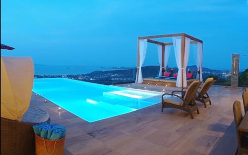 Bophut Hills Villa | 8 Bedroom Sea Blue View Villa SDV080B - 5 Star with Staff-By Samui Dream Villas