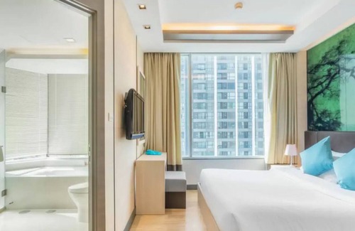 Phra Khanong Nuea Apartment | Charming Sky Bay Suite near BTS Phrakanong 简约迷人房近轻轨站 U6