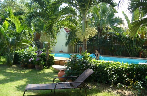 Khao Takiab Villa | Designer Beach-side Villa with Lovely Garden, Pool and Outdoor bathroom