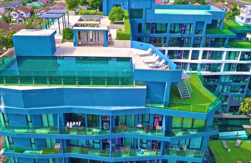 South Pattaya Apartment | Top floor lux Ocean View, 1 Bedroom 42 sqm condo, 200 m to the Ocean Beach