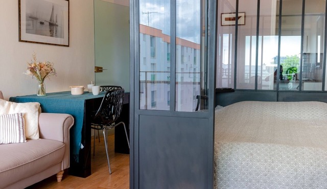 Larmor-Plage: Studio central à 100m des plages avec terrasse et WiFi